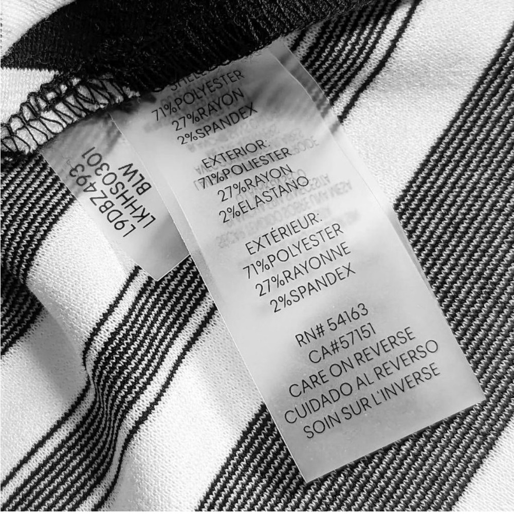 Karl Lagerfeld Paris Directional Stripe Cap Sleeve - Picture 8 of 9